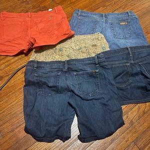Women’s lot of 6 pairs Joe Jeans shorts sz 32